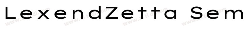 LexendZetta SemiBold字体转换